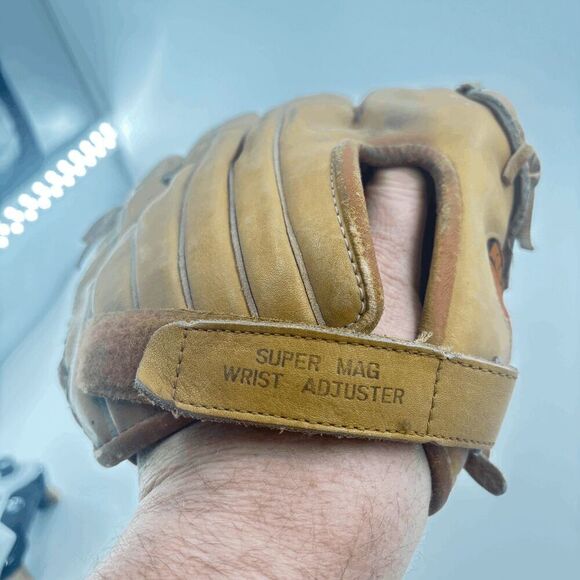 Vtg 70's Regent Super Mag Glove Mitt Fielder K-3996 RH. 12" Korea Lovely used - Picture 5 of 6